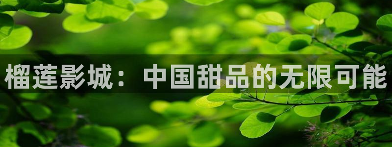 好好看影院：榴莲影城：中国甜品的无限可能